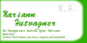 mariann hutvagner business card